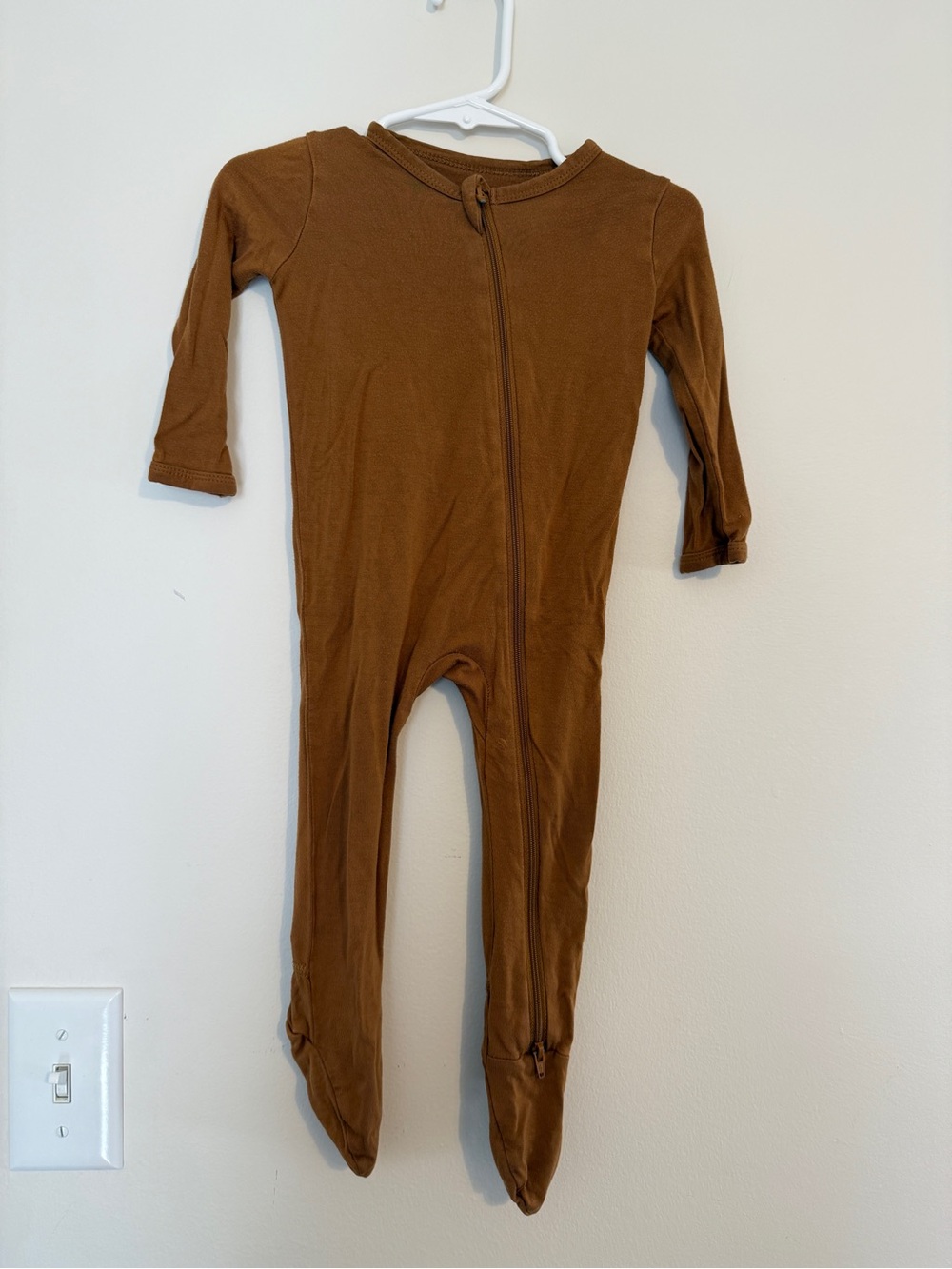 Kyte BABY Brown Footed Zipper One-Piece